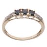 9ct Yellow Gold 0.05ct Diamond and Sapphire Three Stone Ring