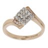 9ct Yellow Gold 0.20ct Brilliant Cut Diamond Cluster Ring