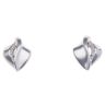 925 Sterling Silver Cubic Zirconia Leaf Stud Earrings