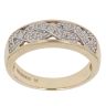 9ct Yellow Gold 0.10ct Brilliant Cut Diamond Crossover Ring