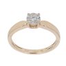 9ct Yellow Gold 0.15ct Brilliant Cut Diamond Cluster Ring