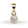 9ct Yellow Gold 0.20ct Rubover Pendant