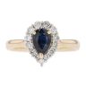 9ct Yellow Gold 0.36ct Diamond And Sapphire Ring