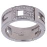 Gucci 18ct White Gold 0.15ct Brilliant Cut Diamond G Logo Ring