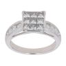 18ct White Gold 1.00ct Princess Cut Diamond Cluster Ring