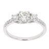 18ct White Gold 1.00ct Diamond Trilogy Ring by Anya Belle