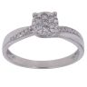 9ct White Gold 0.20ct Brilliant Cut Diamond Cluster Ring