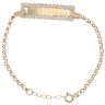 14ct Yellow Gold Children's Cubic Zirconia ID Bracelet 6"