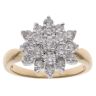 18ct Yellow Gold 1.50ct Diamond Cluster Ring