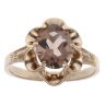 9ct Yellow Gold Smoky Quartz Single Stone Ring
