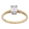 18ct Yellow Gold 0.75ct Emerald Cut Diamond Solitaire Ring