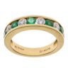 18ct White Gold 0.70ct Brilliant Cut Diamond and Emerald Eternity Ring