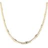 14ct Yellow Gold Monaco Luxe Pave Lock Chain 18"