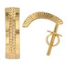 22ct Yellow Gold Patterned Stud Earrings