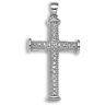 9ct White Gold 0.10ct Diamond Cross