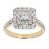 18ct Yellow Gold Diamond Square Cluster Ring by Anya Belle