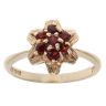 9ct Yellow Gold Garnet Cluster Ring