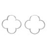 Silver Petal Hoop Earrings By Icesia