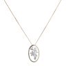 9ct Yellow Gold 0.15ct Diamond Floral Pendant and Chain 18"