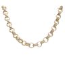 9ct Yellow Gold Patterned and Plain Belcher Chain 20"