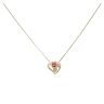 9ct Yellow and Rose Gold Heart Flower Clogau Pendant And Chain 20"