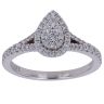 18ct White Gold 0.45ct Round Brilliant Cut Vera Wang Diamond Cluster Ring