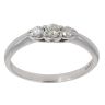 9ct White Gold 0.25ct Brilliant Cut Diamond Trilogy Ring