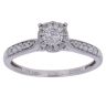 9ct White Gold 0.25ct Brilliant Cut Diamond Cluster Ring