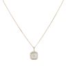 9ct Yellow Gold 0.20ct Brilliant Cut Diamond and Mother Of Pearl Pendant and Chain 20"