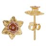 Gold Plated Silver Daffodil Stud Earrings