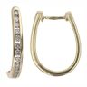 9ct Yellow Gold 0.50ct Brilliant Cut Diamond Hoop Earrings