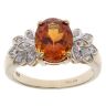 9ct Yellow Gold 0.05ct Diamond and Citrine Solitaire Ring