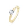 9ct Yellow Gold Lab Grown Diamond Solitaire Ring With Twisted Shoulders G VS