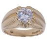 9ct Yellow Gold Cubic Zirconia Solitaire Ring