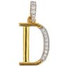 22ct Yellow Gold Cubic Zirconia 'D' Pendant