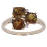 9ct Yellow Gold 0.05ct Diamond and Andelusite Cluster Ring