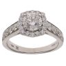 14ct White Gold 1.60ct Brilliant Cut Diamond Cluster Ring