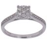 9ct White Gold 0.20ct Brilliant Cut Diamond Cluster Ring