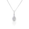 9ct White Gold 0.50ct Pear Lab Grown Diamond Pendant Necklace G VS And