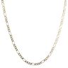 14ct Yellow and White Gold Figaro Chain 20"