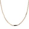 9ct Yellow and Rose Gold Bar Curb Chain 18"
