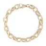9ct Yellow Gold Cubic Zirconia Belcher Bracelet 6.5"