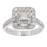 18ct White Gold Diamond Square Cluster Ring by Anya Belle