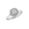 9ct White Gold 0.45ct Diamond Square Engagement Ring
