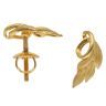 22ct Yellow Gold Feather Stud Earrings