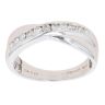 18ct White Gold 0.25ct Brilliant Cut Diamond Crossover Ring