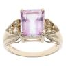 9ct Yellow Gold Pink Topaz and Yellow Gemstone Ring