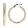 14ct Yellow Gold Patterned Hoop Earrings