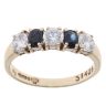 9ct Yellow Gold Cubic Zirconia and Sapphire Fancy Ring