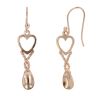 9ct Rose Gold Love Spoon Clogau Drop Earrings